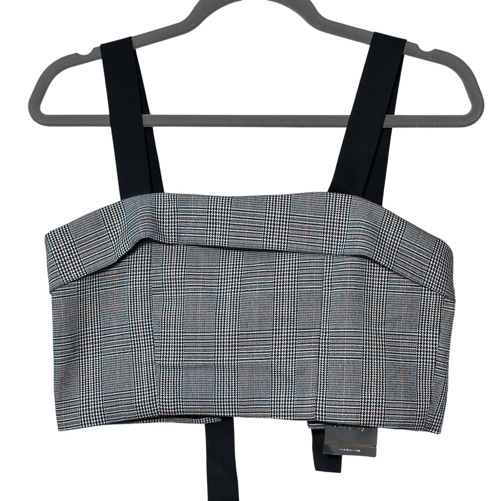 Forever 21 Contemporary Glen Plaid‎ Tie Back Tie Back Dark Academia Grunge Prep